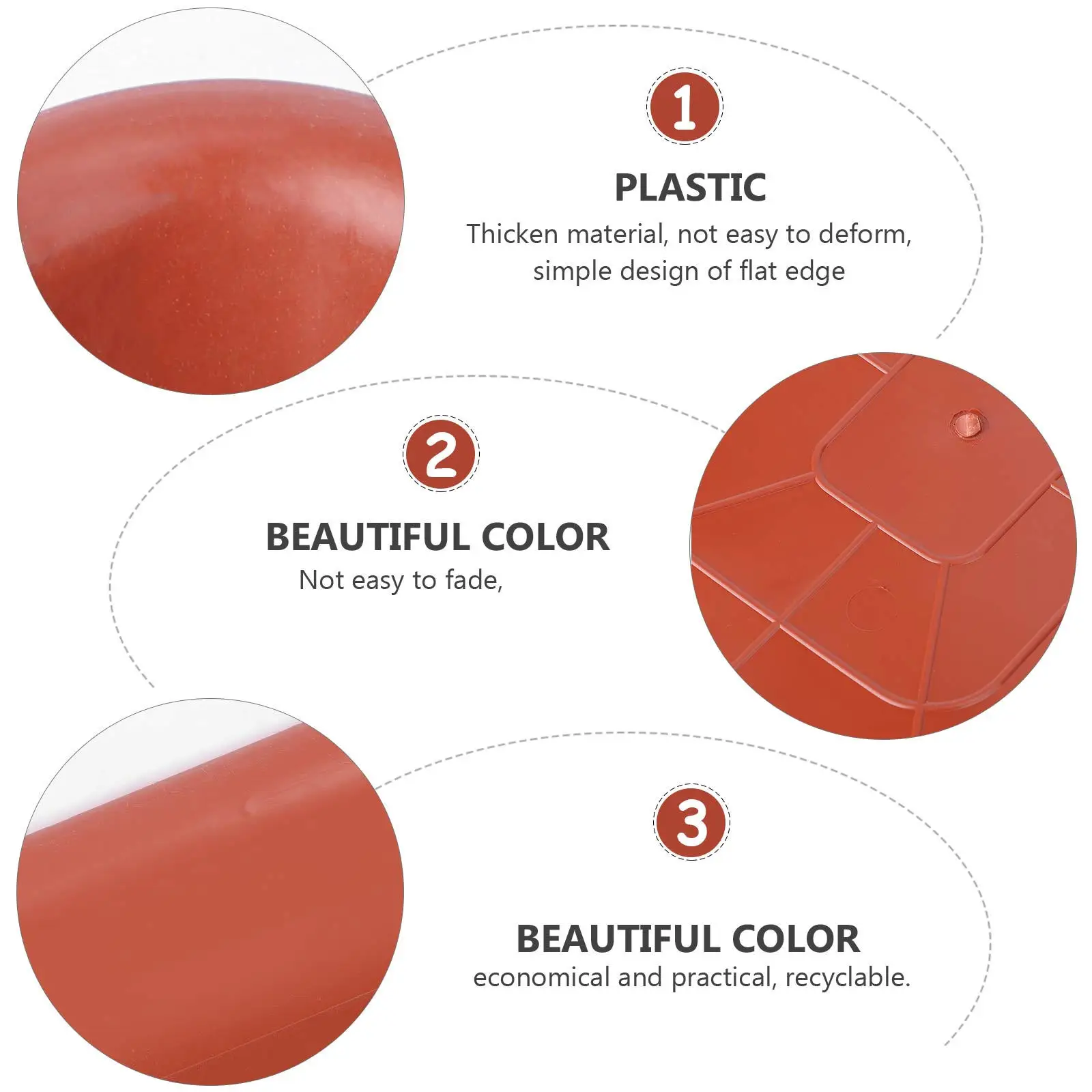 

10Pcs Long Rectangular Tray Premium Plastic Flowerpot Base Plate No Water Spill Damage Indoor Garden Accessory