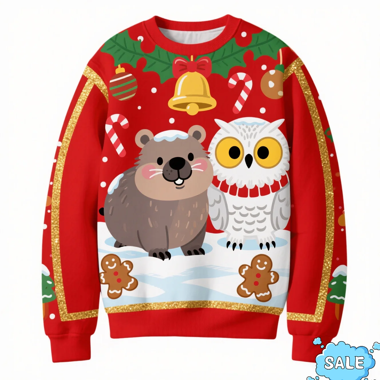 2025 جديد كابيبارا عيد الميلاد سترة ثلاثية الأبعاد عيد الميلاد البطريق ثلج الثعلب مطبوعة عيد الميلاد عطلة حفلة البلوز عيد الميلاد البلوز البلوفرات #5