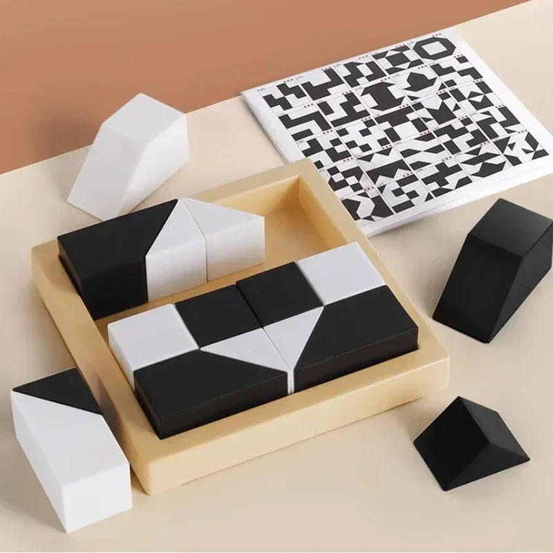Educational Hidden Building Block Puzzle Toys Spatial Thinking Imagination Ability Training  Adult Desktop Interactive Game