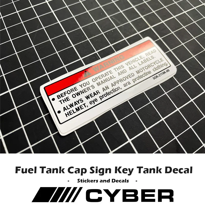 

For Yamaha Suzuki Honda Kawasaki Moto Gp Motorcycle Stickers Tank Warning Sign Sticker Fuel Tank Cap Sign Key Logo Decal