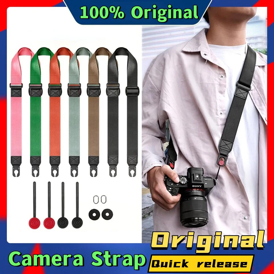 New 3.5cm Camera Quick Release Shoulder Strap Adjustable Neck Sling for Canon R6II R8 R50 R100 Nikon Z8 D780 Sony Fuji SLR DSLR