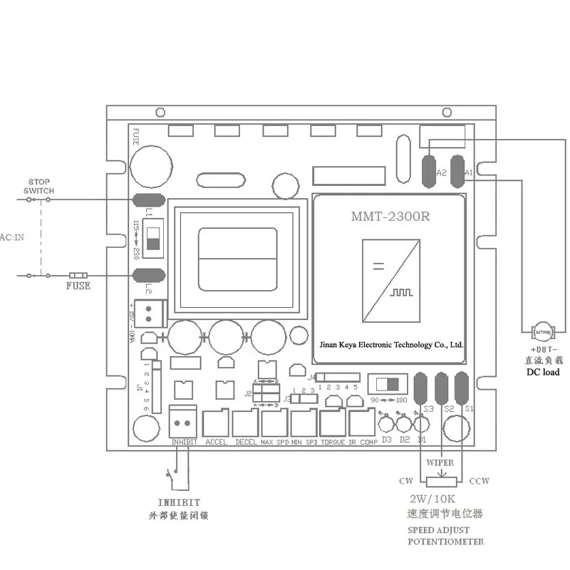 Ingresso anti-interferenza Uscita 115/230VAC 90v/180VDC SCR Regolatore di velocità del motore CC per posizionatore di saldatura