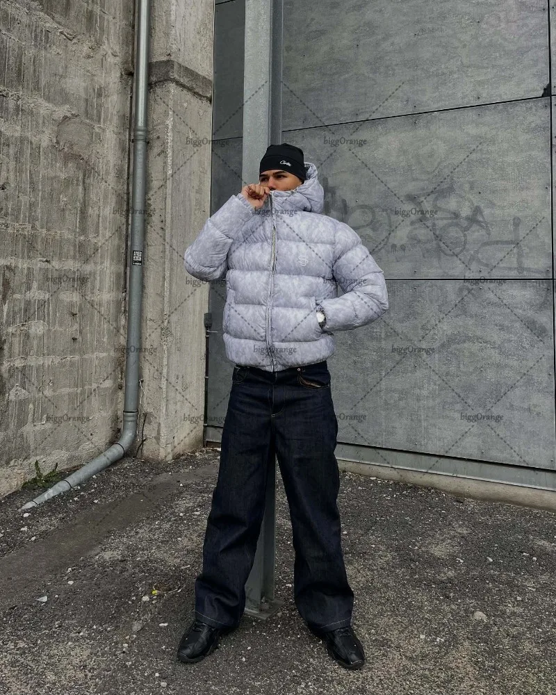 

Fashion High Street Retro Harajuku Oversized Zipper Coat Men Y2K American Hip-hop Casual Solid Color Vintage Loose Jacket Women