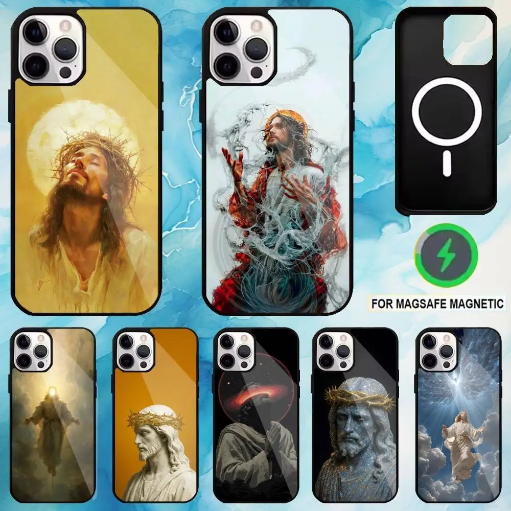 

Jesus Christ God Phone Case For iPhone17,16,15,14,13,12,11 Plus,Pro Max Magnetic For Magsafe Wireless Charging