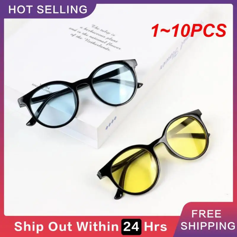 1~10PCS Uv Resistant Glasses Uv Protection Silicone Safety Glasses Transparent Frame Sunglasses