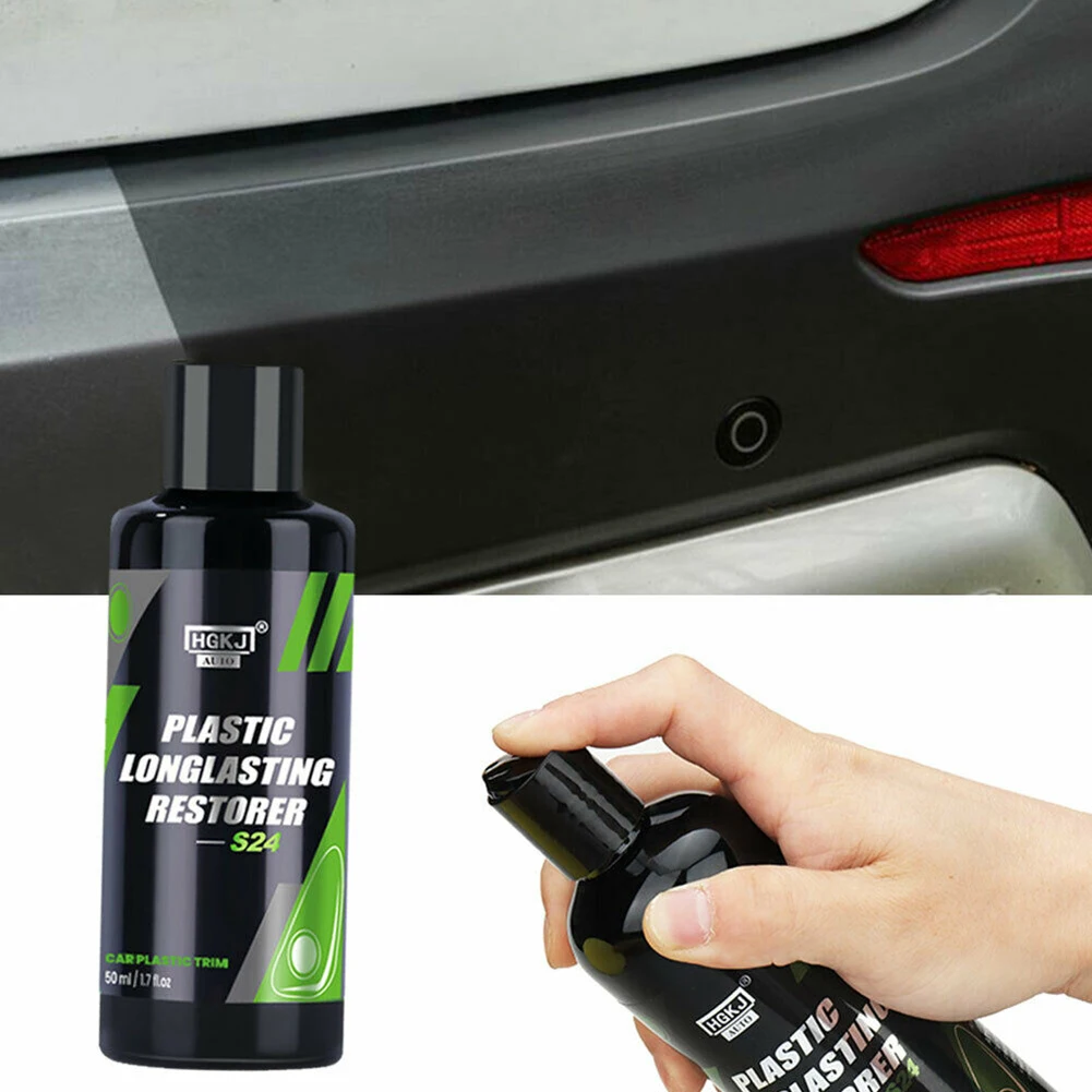 Longlasting Restore Like New Black Car Plastic Restorer Long-lasting Cleaner Polish Repair Waterproof Cleaning Coating Renovator