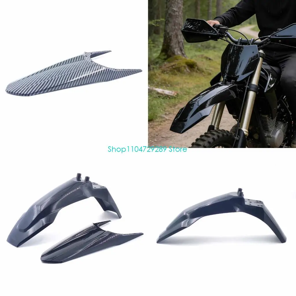 

D8KE Pack Of 2 Heavy Duty Motorcycle Front & Rear Mudguards For Electric Dirt Bikes With Extended Coverage And UV Resistance