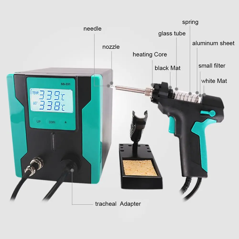 Mat Nozzle Glass Tube Needle Replace Accessories For SS-331H Heating Core Electric Desoldering Station Parts