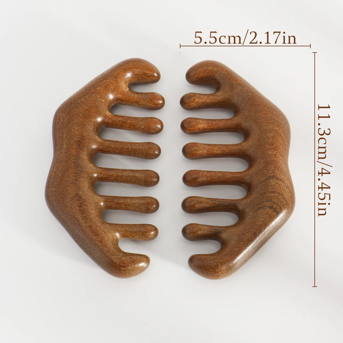 1Pc サンダルウッドアイノーズ経絡マッサージャーボディフェイシャルマッサージコーム木製ハンドルサンダルウッド経穴マッサージャー