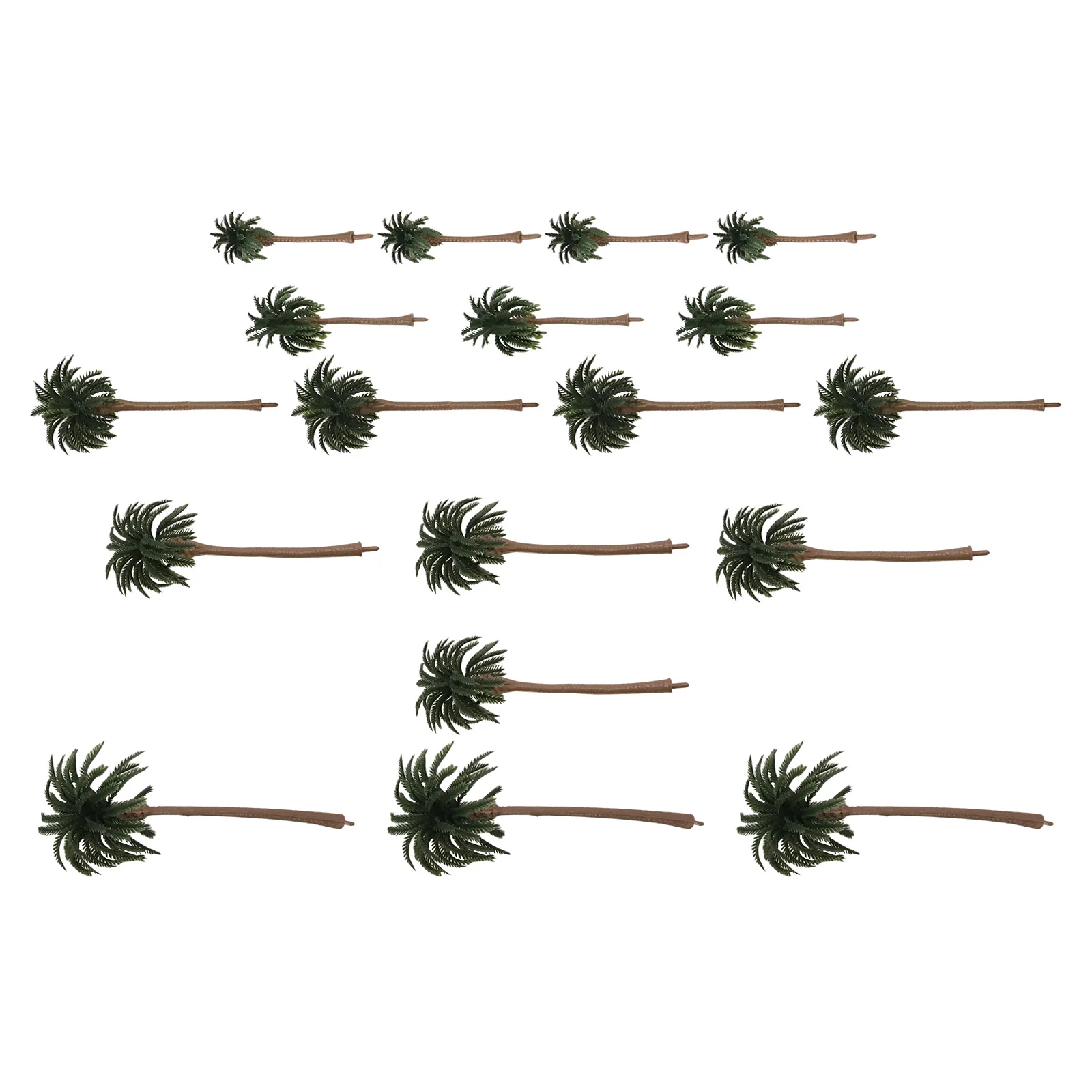 18 pçs mini palmeira modelo conjunto para decoração de bolo projetos de paisagem diy acessórios sandtable decoração modelo arquitetônico
