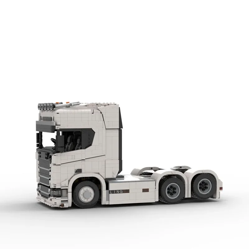 MOC-222286Wit New770s 6x2 Vrachtwagen (Tractor) Bouwsteen Model2862Onderdelen MOC Creatieve Jongen KinderenKerst Bouwsteen Speelgoed Cadeau