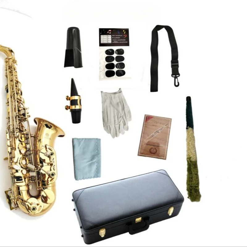 Unique Jupiter JAS-567GL Alto Saxophone Eb Tune Brass Gold musical instrument professional with Case Accessories Free Shipping