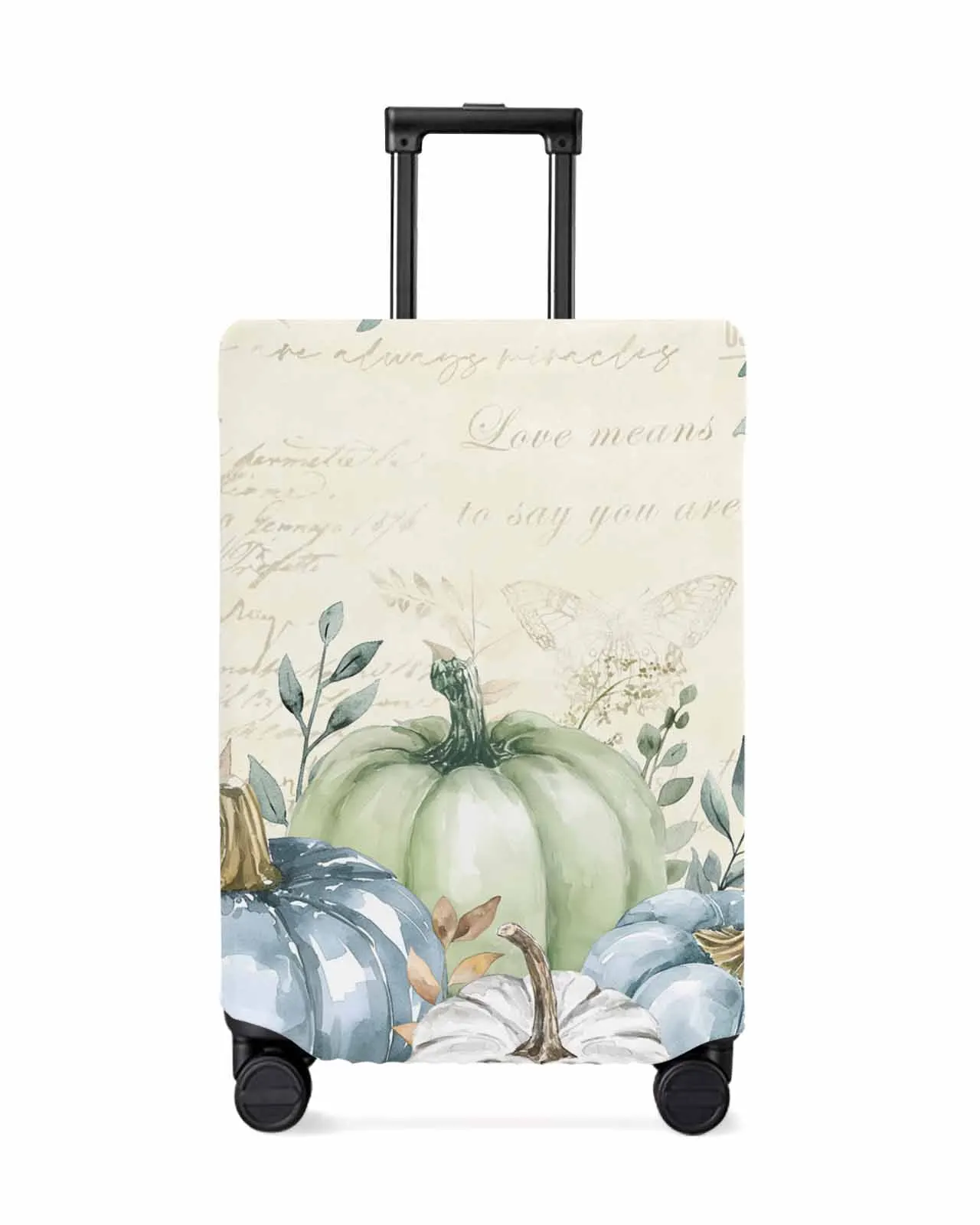 

Thanksgiving Autumn Leaves Stretch Suitcase Protector Baggage Dust Case Cover For 18-32 Inch Travel