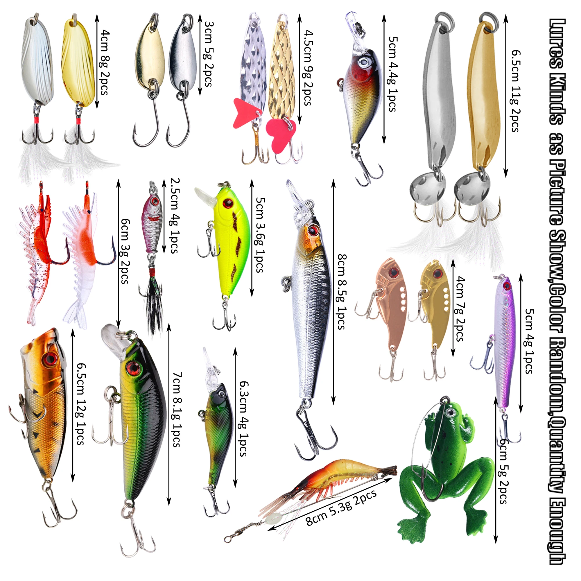 24Pcs Swimbaits Fishing Minnows Cranbaits Metal Lures Pencil Baits with Plastic Eggshells Christmas Fishing Baits Kit