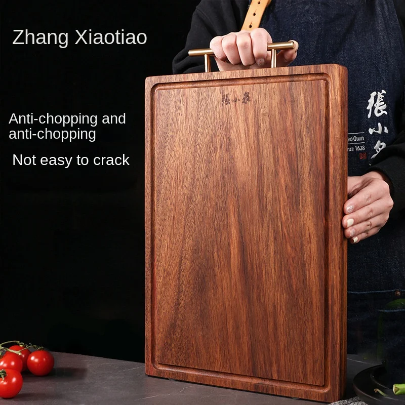 

Household mold-proof solid wood cutting board, black gold sandalwood camping chopping board