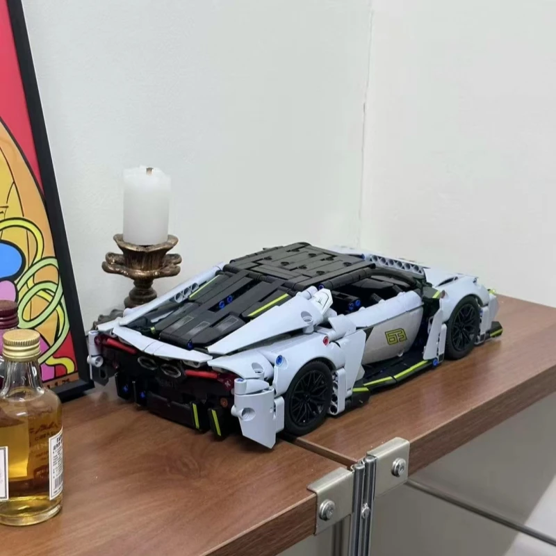 Na Stanie 1350 Elementów Technicznych Klocków Samochód MOC City Speed Car Luksusowy Samochód Wyścigowy Model Klocków Zabawki dla Dzieci Prezent