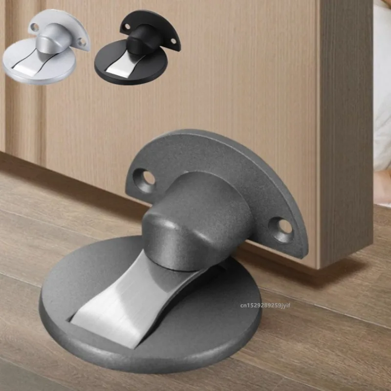 Invisible Magnetic Door Stopper Punch-free Windproof Mechanical Self-locking Door Stop Anti-collision Door Holder