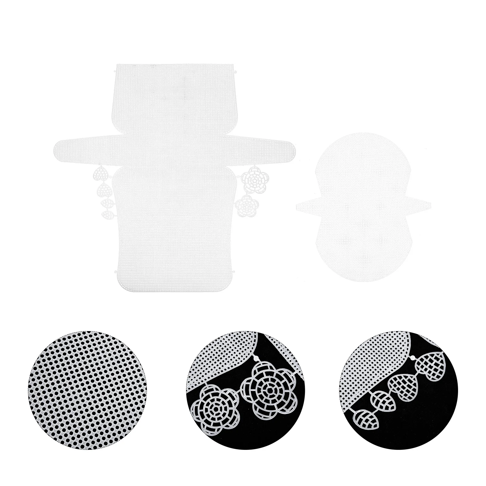 4Pcs Bag Making Plates Plastic Grid Sheets Crochet Bag Plate Handicraft Mesh Plate Accessory Stamped Cross Stitch Kits