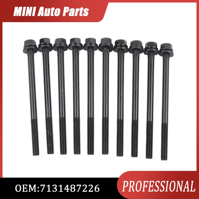 

7131487226 10PCS/Set Cylinder Head Screw for Mini Cooper R50 R53 W10 B16 A 520 Breez