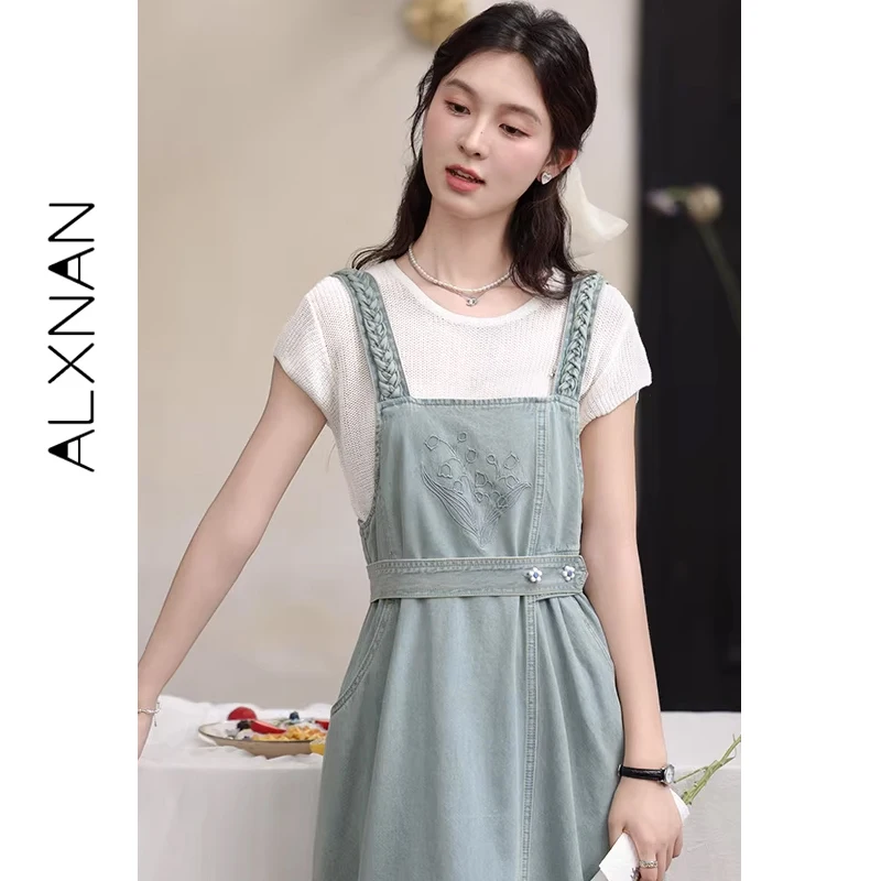 

ALXNAN Трикотажный пуловер с коротким рукавом, ажурный, элегантный, модный, женский, летний, повседневный, свободного кроя, L37860ZZS