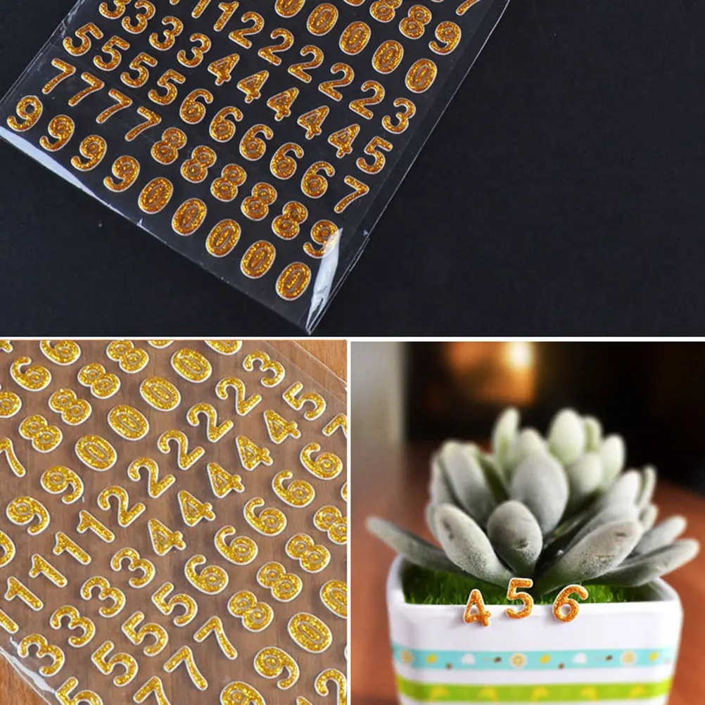 

6 Sheets Assorted Glitter Foam Stickers Alphabet Numerals Shapes Bright Colors for Projects School Stationery Home