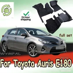 Custom Made Leather Car Floor Mats For Toyota Auris E180 2012 2013 2014 2015 2016 2017 2018 Carpets Rugs Foot Pads Accessories
