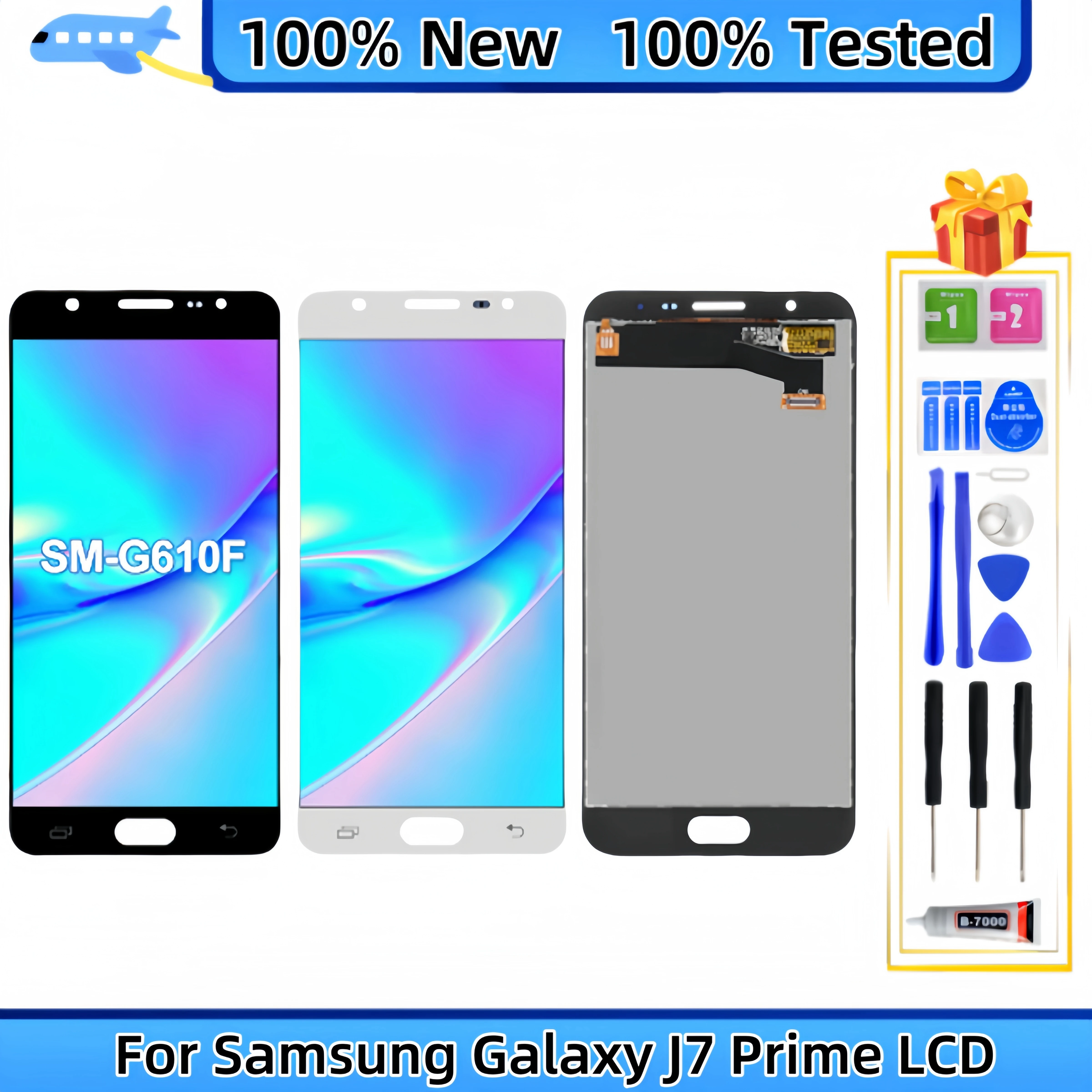 LCD Display Touch Screen Digitizer Assembly Replacement, Samsung Galaxy J7 Prime, G610, SM-G610F, SM-G610Y, SM-G610M, SM-G610