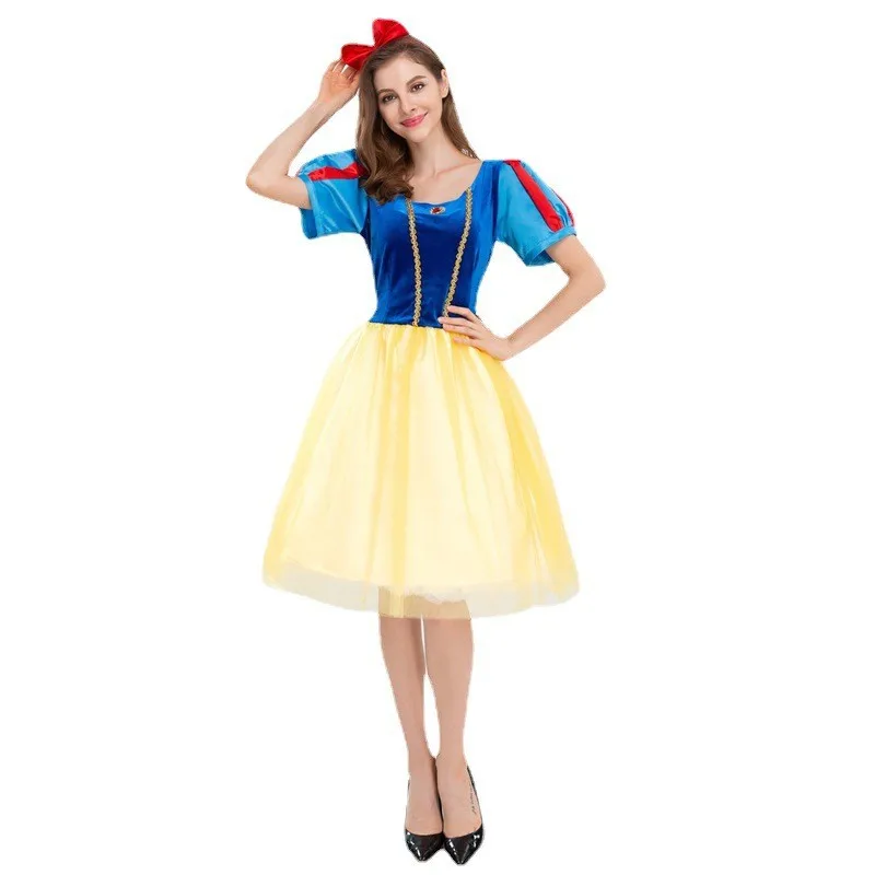 

loween Annual Conference Snow White Dr Stage Artistic Performance Costume Ball Gown Traditional Chinese Ethnic Faion