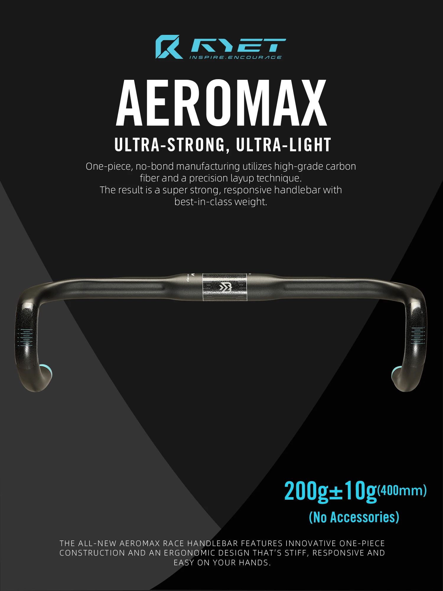 AliExpress RYET Carbon Road Bike Handlebar Bicycle Handle bar UD Matt Flat Bar 31.8*460/440/420/400MM RHM Rapid Hand Movement Bicycle Parts