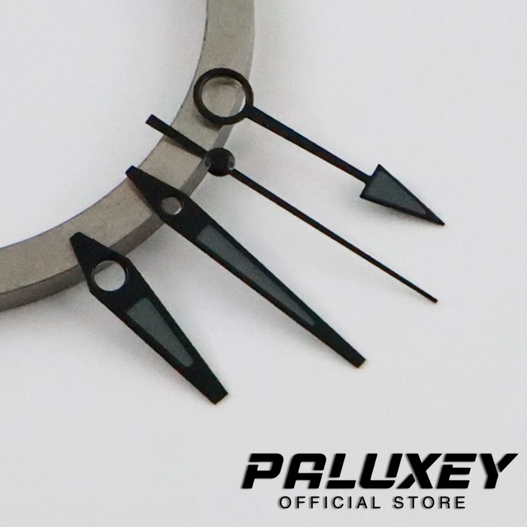 NH34 블랙 그레이 GMT 손 4개 바늘 손 녹색 빛나는 시계 포인터 적합한 NH35 NH34A 4R34 무브먼트