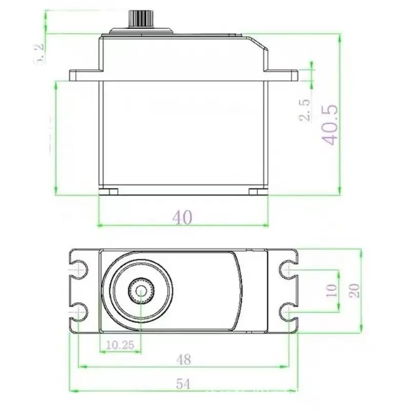 GX Meritorious عزم دوران عالي ميتال جير أجهزة رقمية 40 كجم لـ 1:8/1:10 تسلق شاحنة قصيرة بيج فوت سيارة التحكم عن بعد اللعب #2