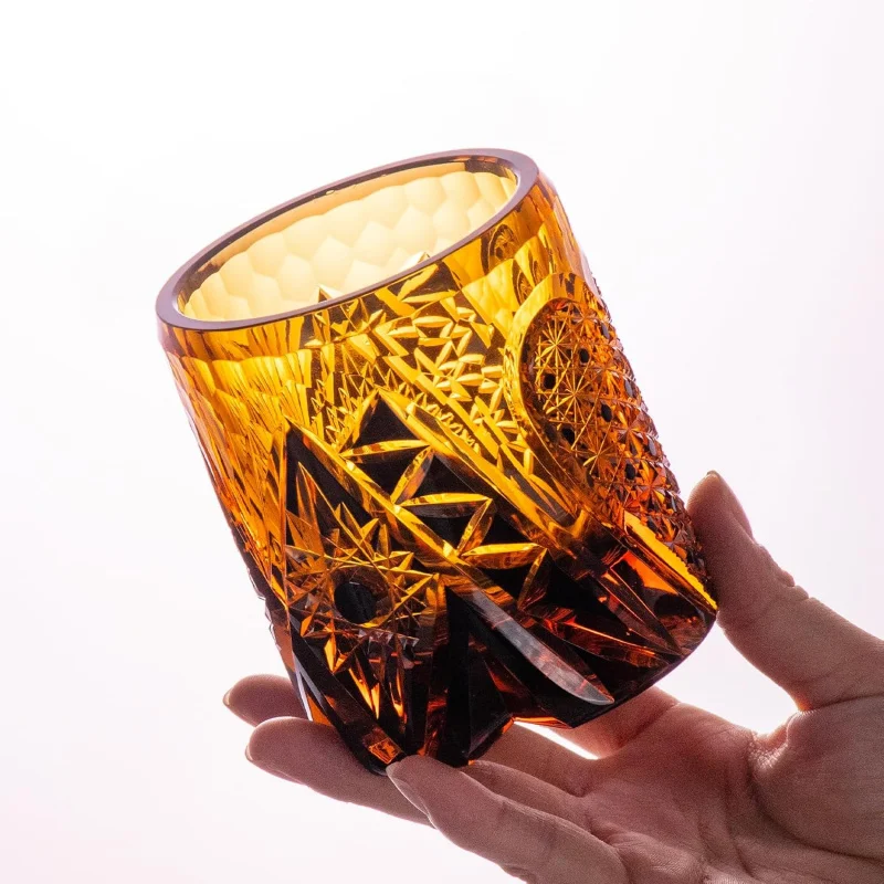 Amber Love Heart-Shaped Whisky Crystal Glass Cup Best Wine Gift For Lover Birthday Present For Husband friend Dropshipping