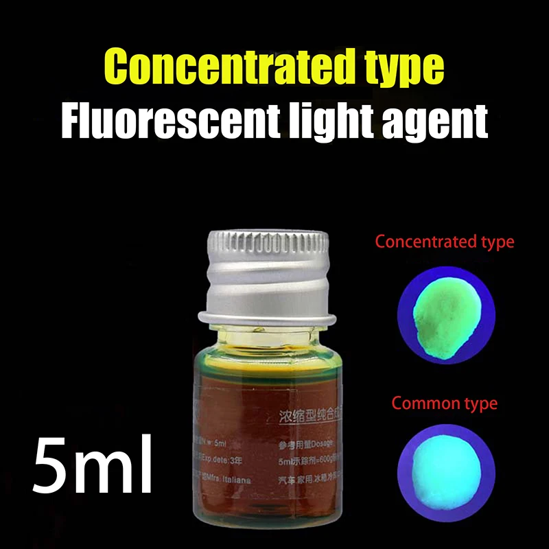 3/5/40ML Test UV Dye Agent UV Light Leak Detection Tracer Aircondition Accessories Concentrated Fluorescent Oil Leak Detector