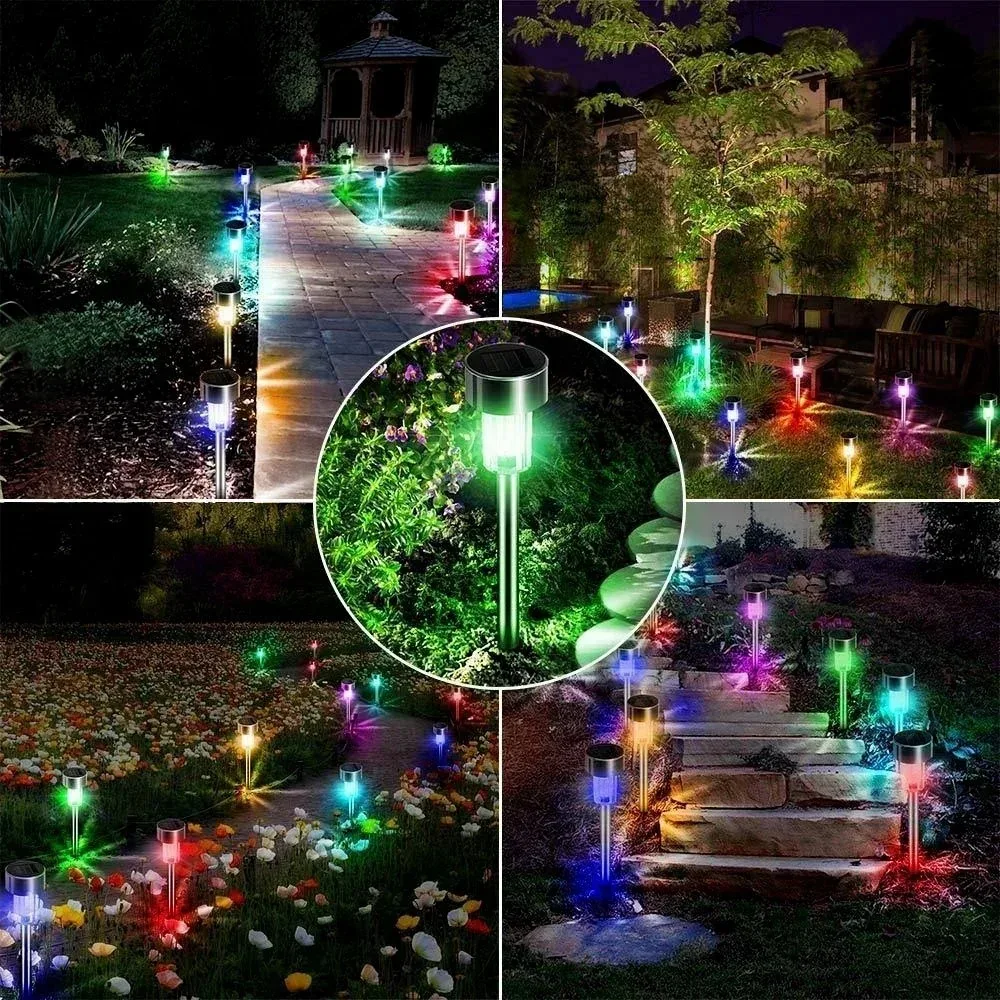 10Pcs Solar Lights Outdoor Garden Lamp Solar Powered Waterproof Landscape Path LED Light for Yard Backyard Lawn Patio Decorative image 5