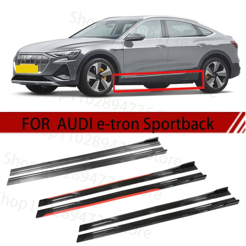 

FOR AUDI e-tron Sportback 2M Car Side Skirt Extension Plate Lip Separator Bumper 2.18M Racing Side Spoiler