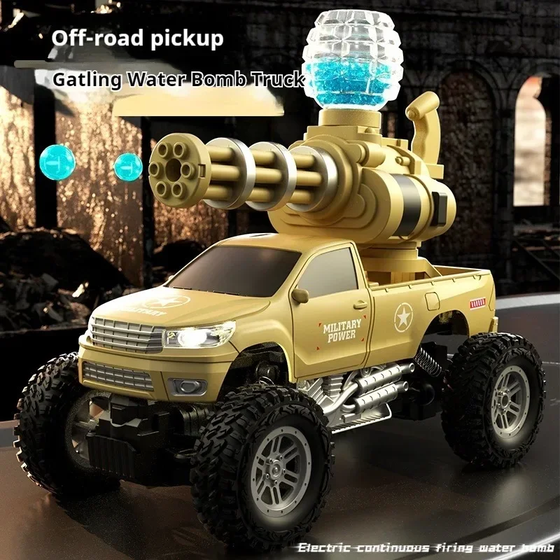 funny gift set:20cm gatling water bomb off-road rc truck,2.4G remote control car,rc cars electric car for kids toys cool stuff