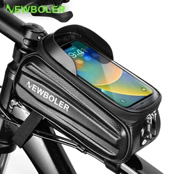 NEWBOLER Bike Bag 2L Frame Front Tube Cycling Bag Bicycle Waterproof Phone Case Holder 7.2Inches Touchscreen Bag Accessorie