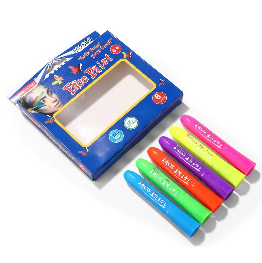 Face Color Fluorescent 12 Color Body Painting Halloween Sports Games Festival Water Makeup Party Facial Crayon