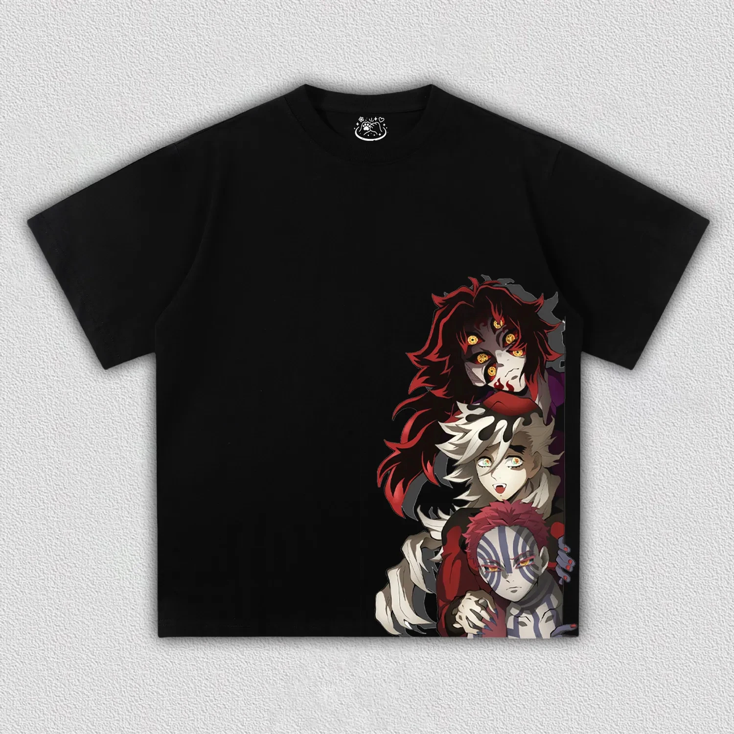 Kimetsu No Yaiba Demon Slayer Tanjiro Zenitsu Inosuke Anime Triple personajes estampado Camiseta de algodón 2026 estilo callejero de verano
