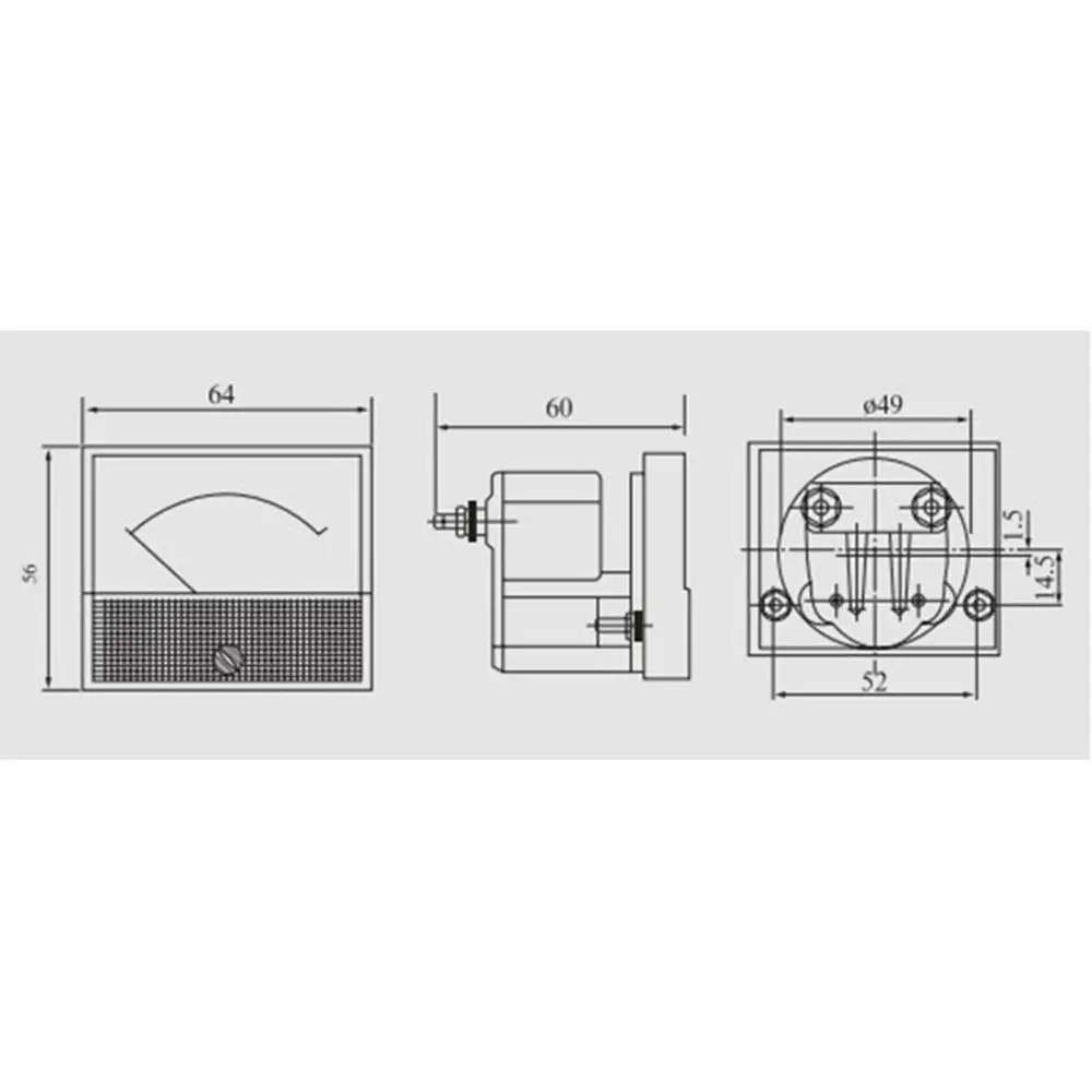 DC Analog Panel Ammeter 85C1 100uA/500uA/1mA Amp Meters Precision High Accuracy Ammeter Analog Panel Meter Milliammeter
