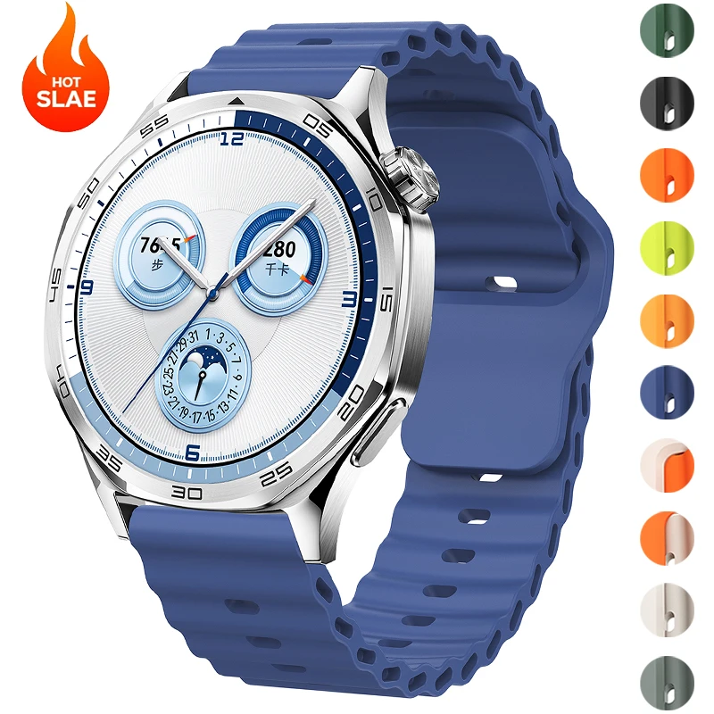 22mm Sport-Silikonarmband für HUAWEI Watch GT 6 Pro 46mm/Ultimate 2/GT6 5 4 46mm/GT 5 Pro 46mm Ersatz-Uhrenarmband