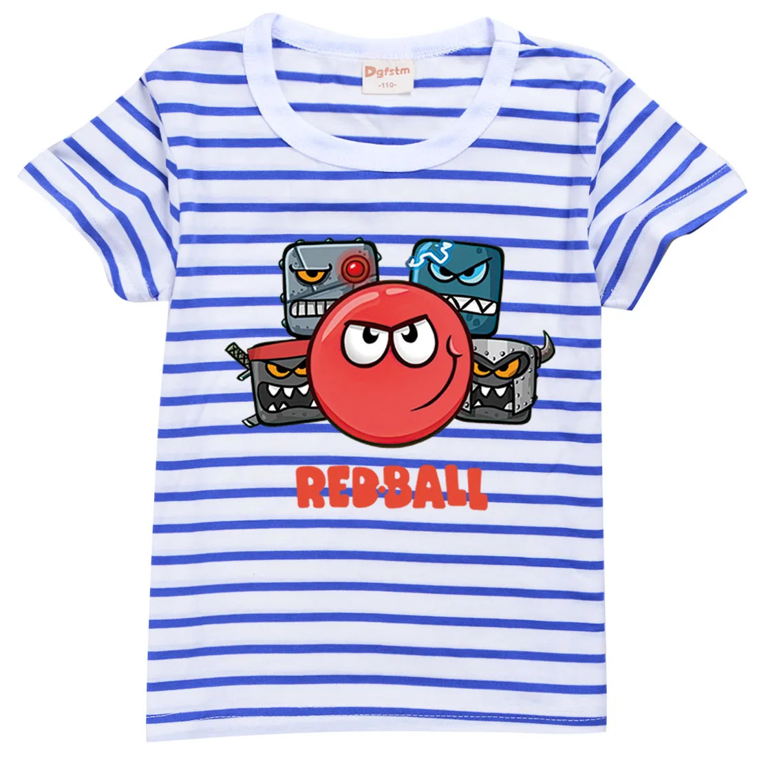 2-13 Years Old Children\'s Cotton T-Shirt Boy Girl Gift Game Shop Red Ball 4 Cartoon Print T Shirt Summer Kids Baby Casual Tshirt