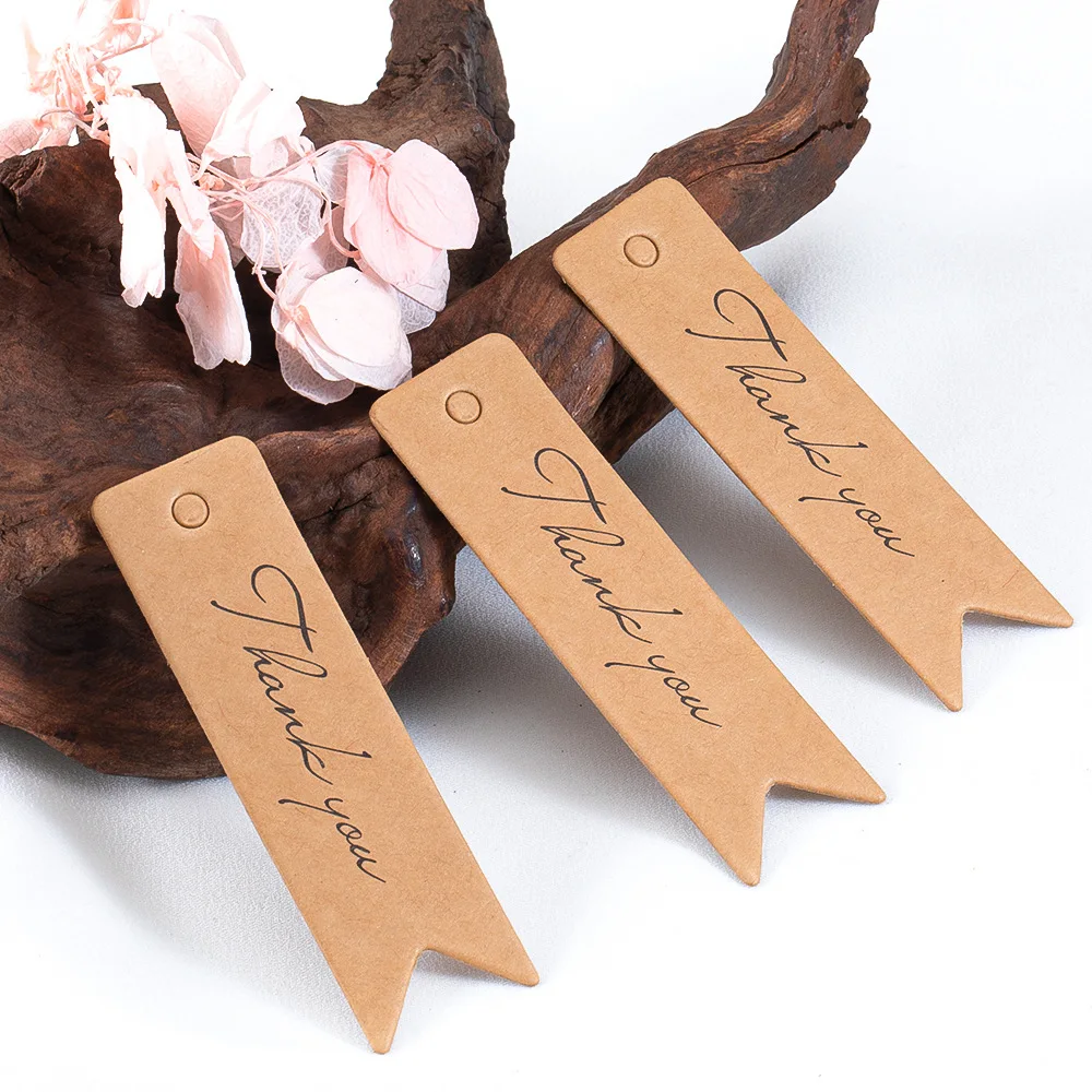 50PCS Kraft Papier Schwalbenschwanz Hängen Tag Karten Für DIY Backen Verpackung Geschenk Dekorationen Nachricht Tags Hängen Tags Großhandel