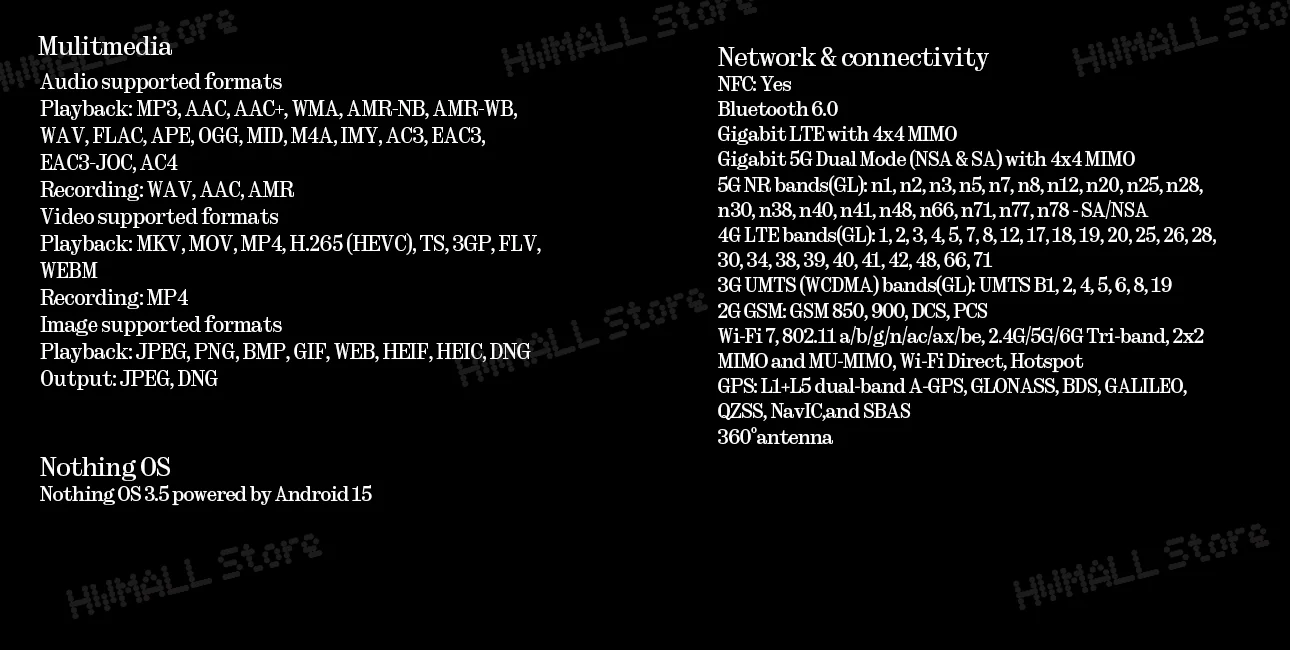 Nothing Phone (3) Qualcomm Snapdragon 8S Gen 4 6.77 120Hz 50MP Camera