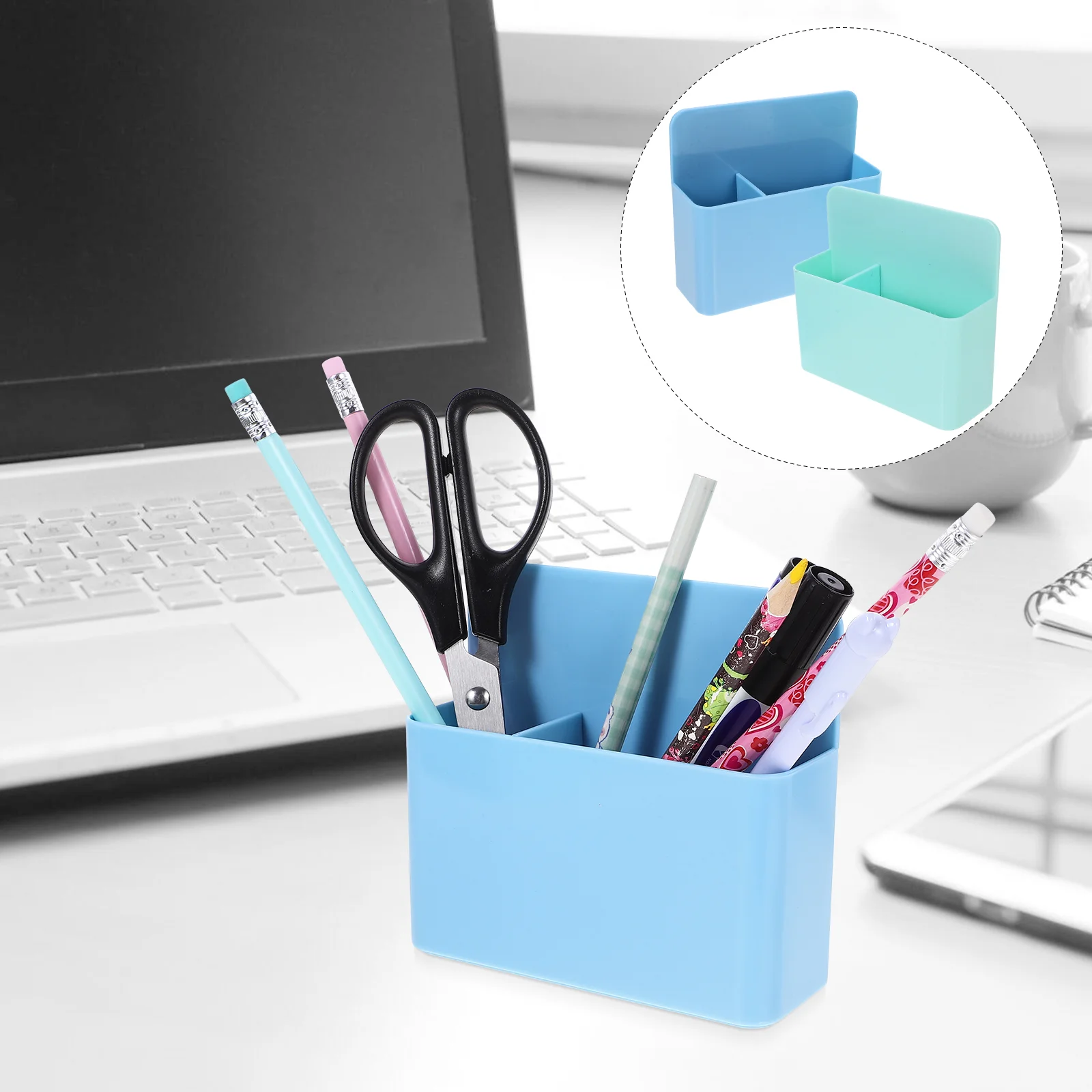 

Magnetic Pen Boxes Whiteboard Stickers Storage Children's Graffiti Office Home Multifunctional Plastic Hard 2 Erasers Holders