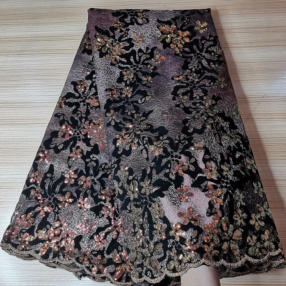 Bestway Fashion Luxury Sequin Embroidery French Tulle Lace Fabric High Quality Nigerian Wedding Dress African Lace Materials