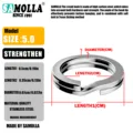 silver 5mm 100pcs