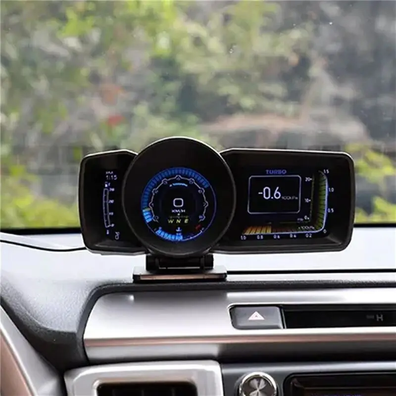 Portable AP-7 HUD Head-Up Display OBD GPS Dual System Driving Computer LCD Computer Speedometer Universal Accessories
