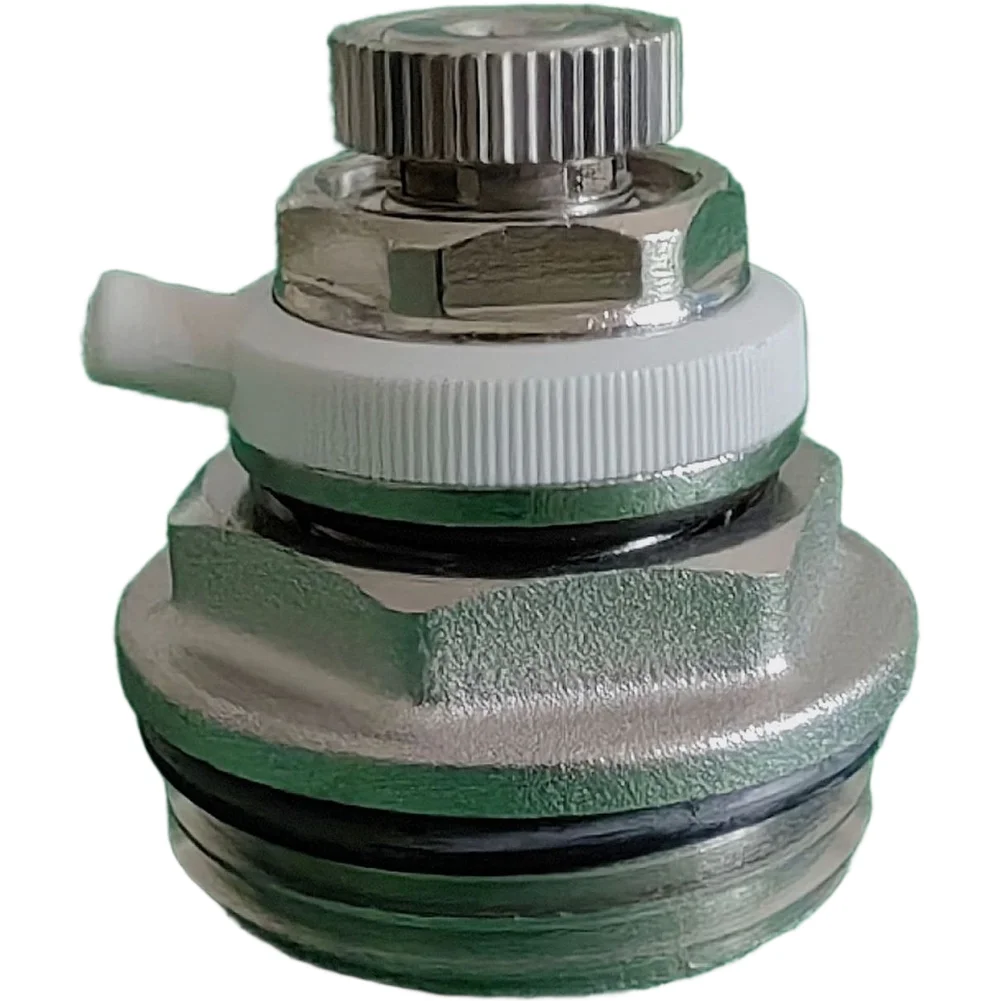 Brass Heating Radiator Air Vent 1 Inch Thread Nickel Finish for exhaust Valve for Air Bleeding in Hot Water Systems