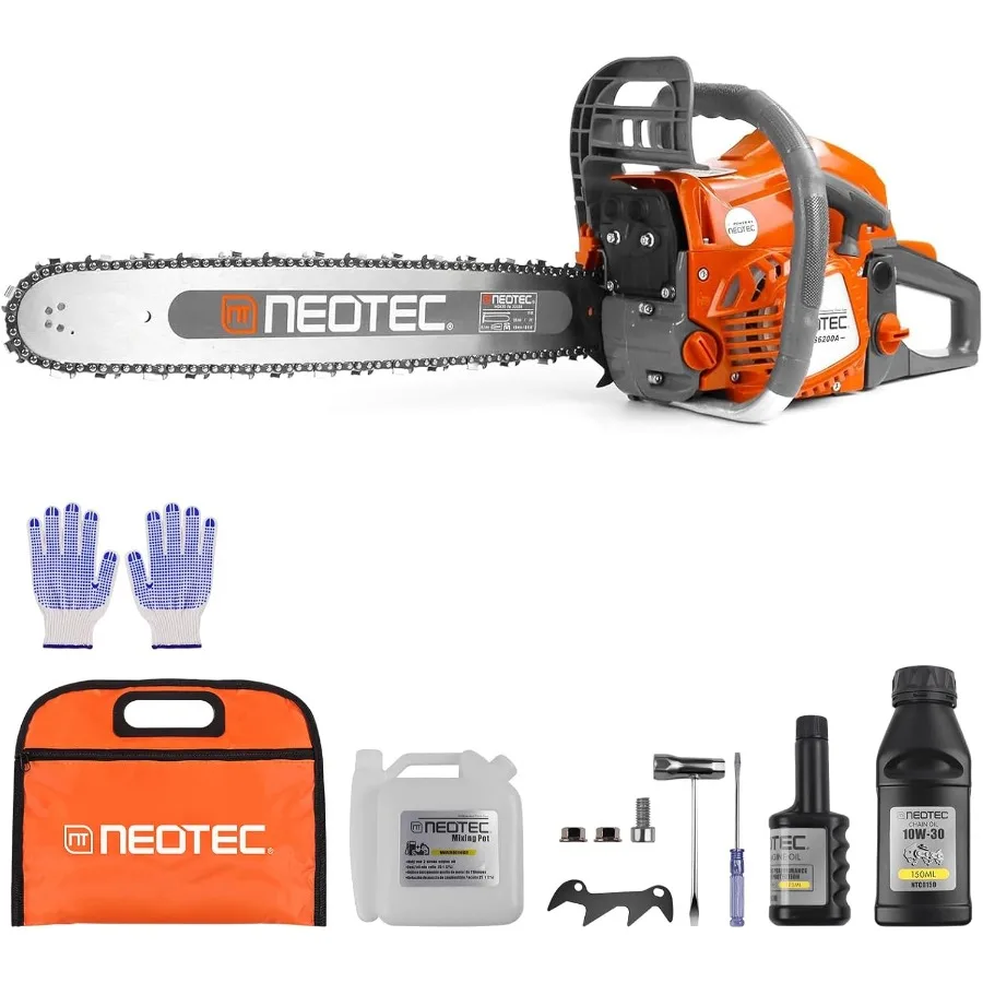 62CC 2-Cycle بالغاز بالمنشار 20 بوصة يده اللاسلكي البنزين الغاز بالمنشار للفناء الخلفي العاصفة تنظيف شجرة الخشب الحطب C